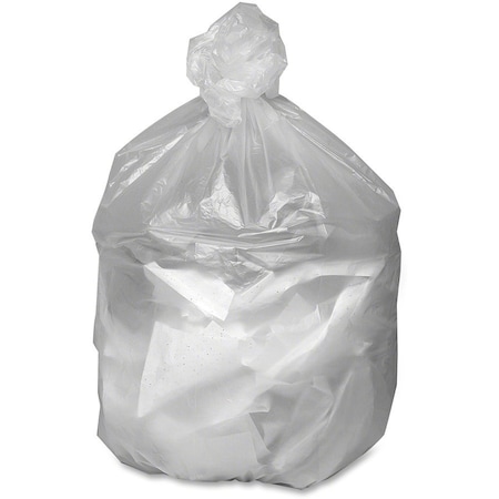 Webster 45 gal Trash Bags, L, 0.39 mil (10 Micron), Natural WBIGNT4048